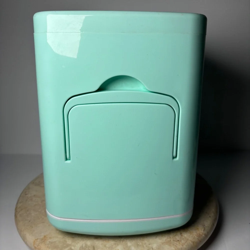 Nostalgia Retro 6-Can Personal Cooling and Heating Refrigerator Blue Mini Fridge